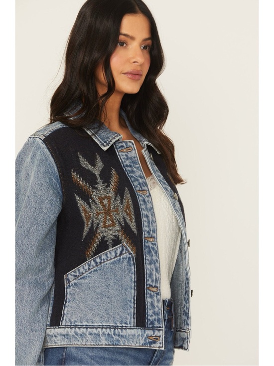 Idyllwind Jackets & Blazers - Idyllwind by Miranda Lambert Women’s Mallard Denim and Blanket Mixed Jacket